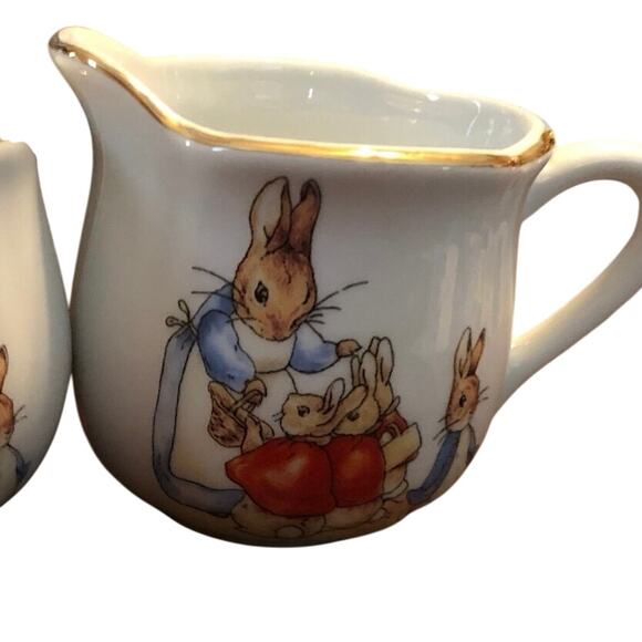 Vintage Beatrice Potter small sugar and creamer Porcelain - Picture 3 of 6